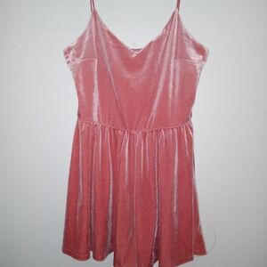 Divided Pink Velvet Chemise